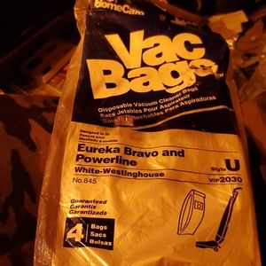 Eureka Bravo and powerline style U white vac bags